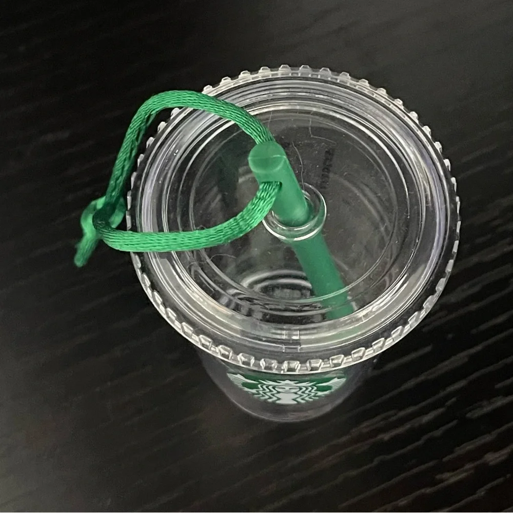 $8 SALE Starbucks Holiday 2014 Clear Cup Ornament Vintage Collectible Christmas